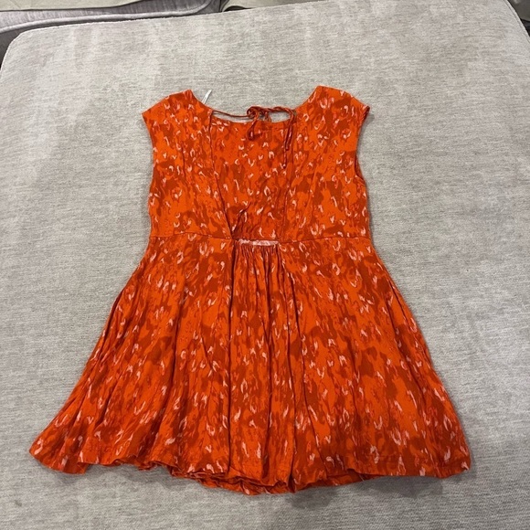 Free People Fake Love Animal Print Gathered Sleeveless Mini Dress - Picture 6 of 11